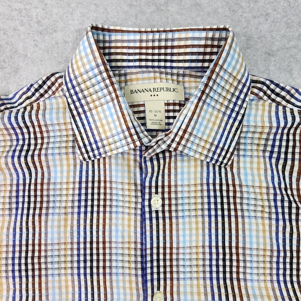 Banana‎ Republic Long Sleeve Shirt Men's Size M 15-15.5 Multicolor Button Up